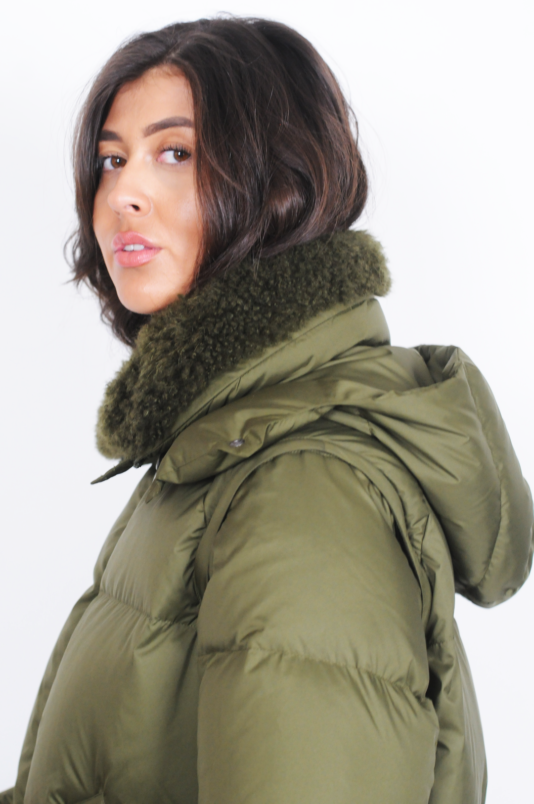 Heather, 98 cm. - Down jacket/vest - Women - Army Green