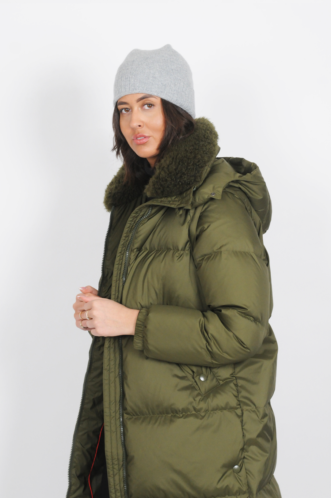 Heather, 98 cm. - Down jacket/vest - Women - Army Green