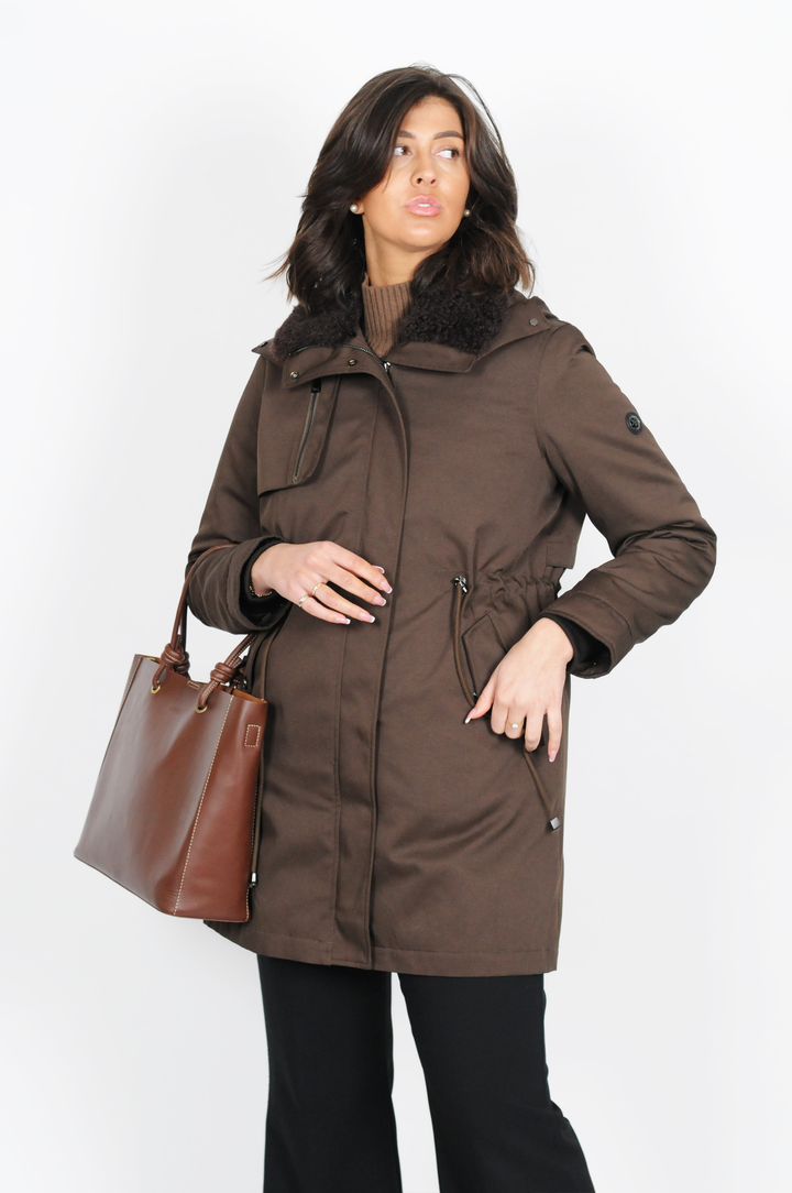 Haguenau, 87 cm. - Textile jacket - Women - Brown