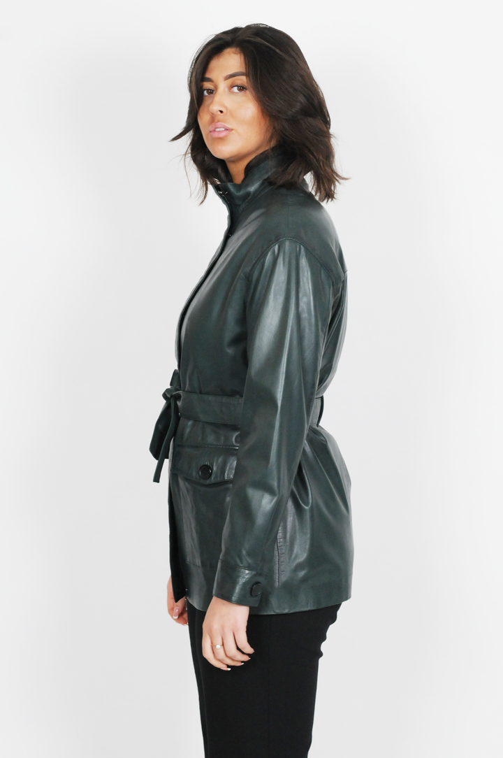 Eira - Lamb Leather jacket - Women - Copper Green