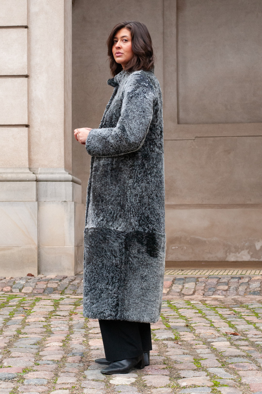 Innocente, 125 cm. - Rulam frakke vendbar - Kvinder - Sort