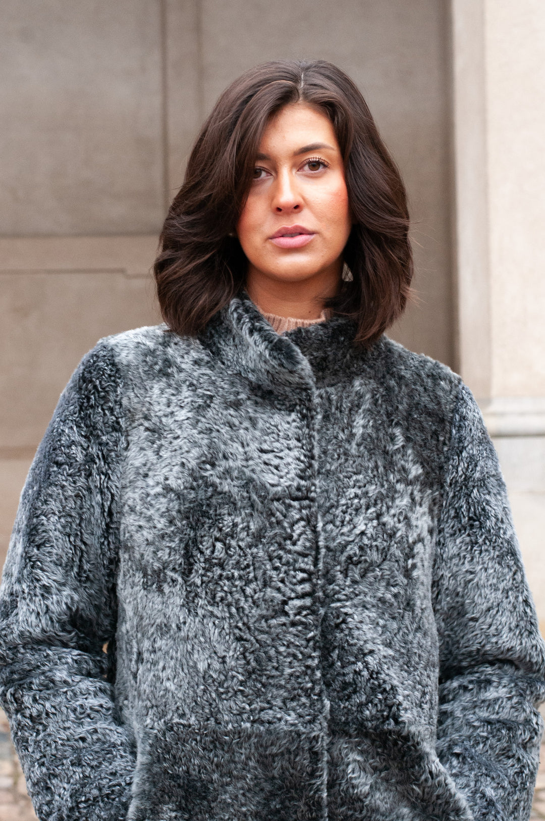 Innocente, 125 cm. - Rulam frakke vendbar - Kvinder - Sort