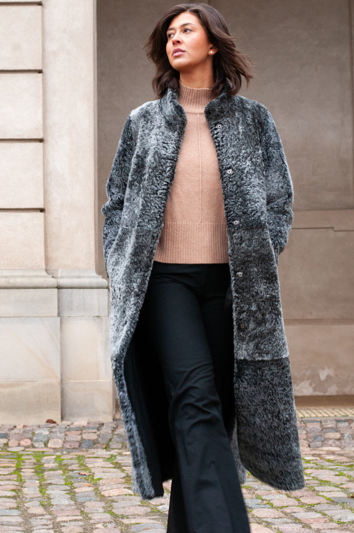 Innocente, 125 cm. - Rulam frakke vendbar - Kvinder - Sort