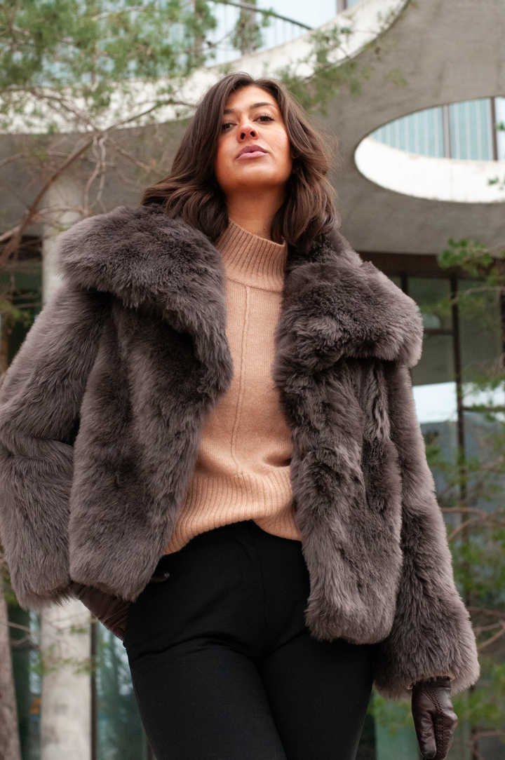 Irmine, 55 cm. - Krave - Toscana Lamb - Kvinder - Taupe