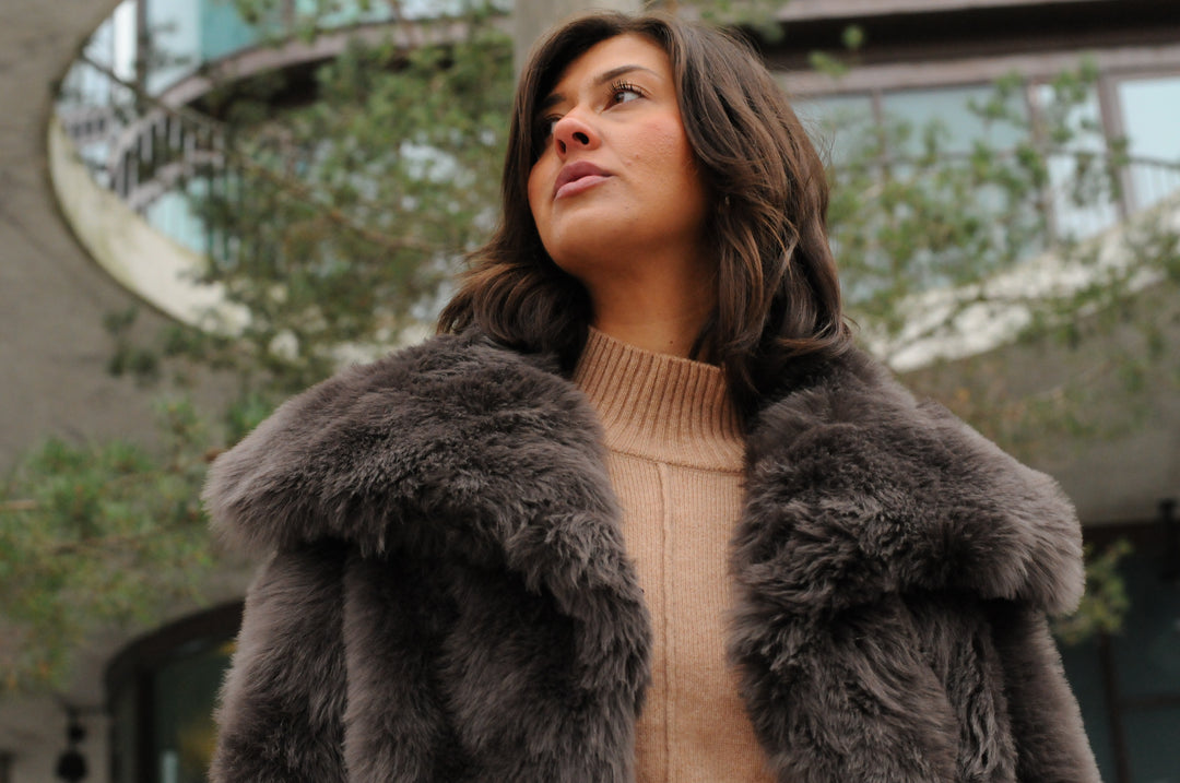 Irmine, 55 cm. - Krave - Toscana Lamb - Kvinder - Taupe