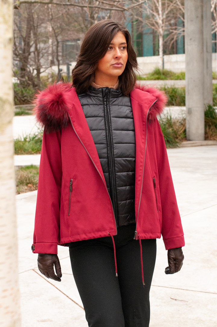 Filla, 69 cm. - Hood - Tekstil - Kvinner - Rødt