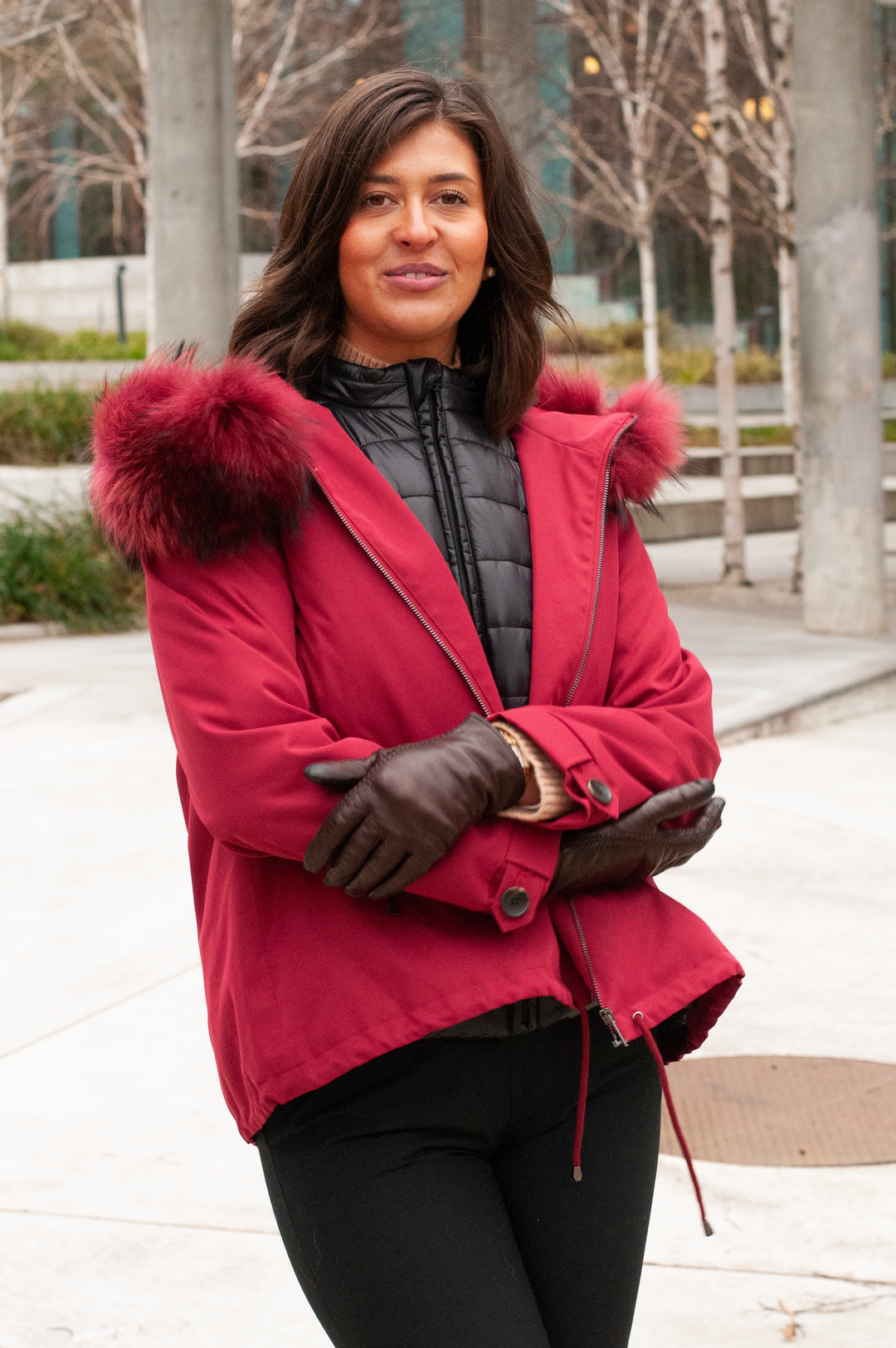 Filla, 69 cm. - Hood - Tekstil - Kvinner - Rødt