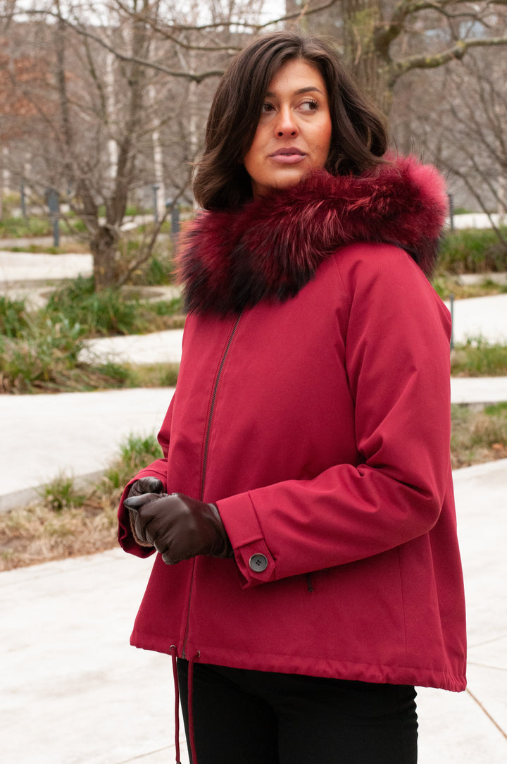 Filla, 69 cm. - Hood - Tekstil - Kvinner - Rødt