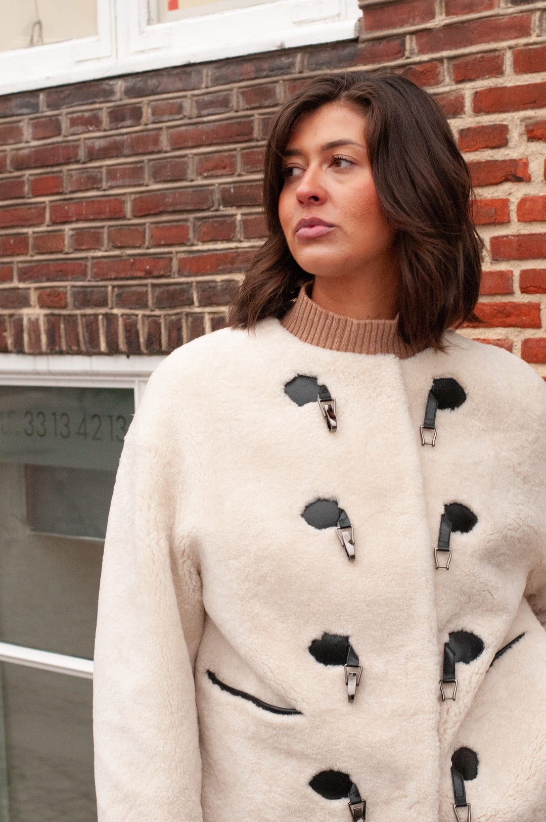 Ila 65 cm. - Rulam / lamme jakke - Dame - Beige