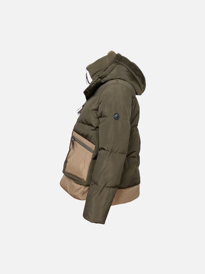 Henriette 61 cm. - Hætte - Dunjakke - Kvinde - Army & Camel