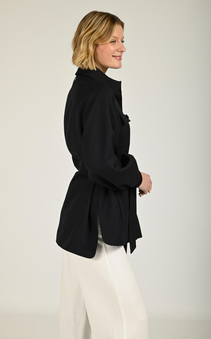 Trench Textile Femme Mackage, modèle Eugenia de couleur navy