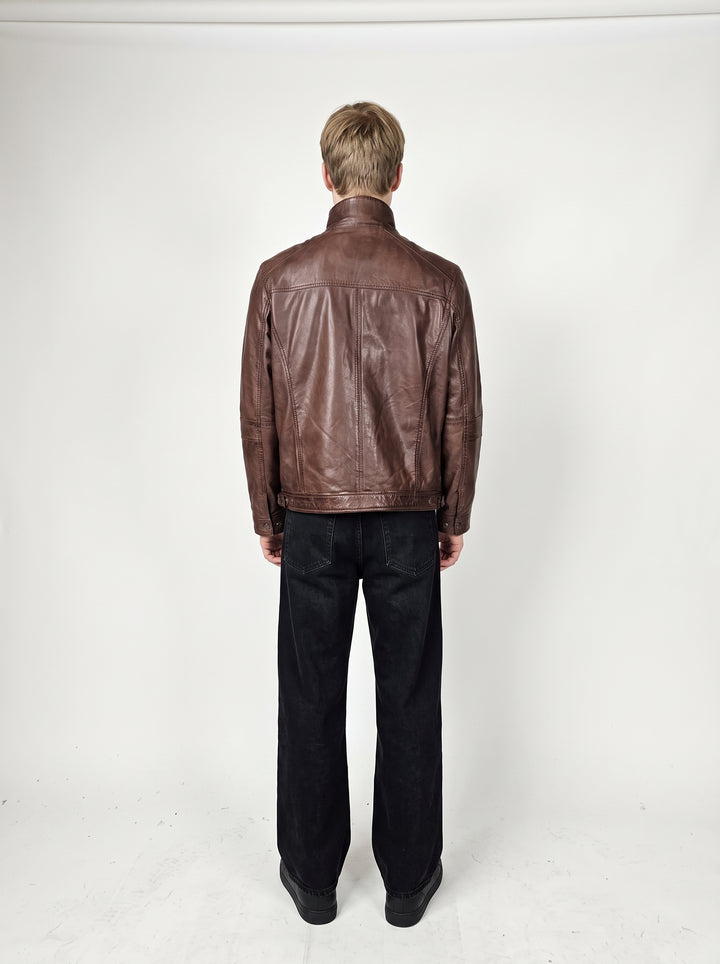 Marlow Lamb Polish Nappa Leather -Man Parker Cognac