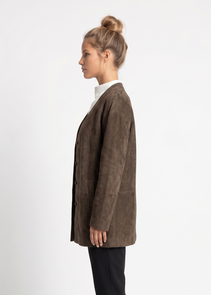 Filza, 75 cm. - Gede ruskindslæder - Damer - Oliven