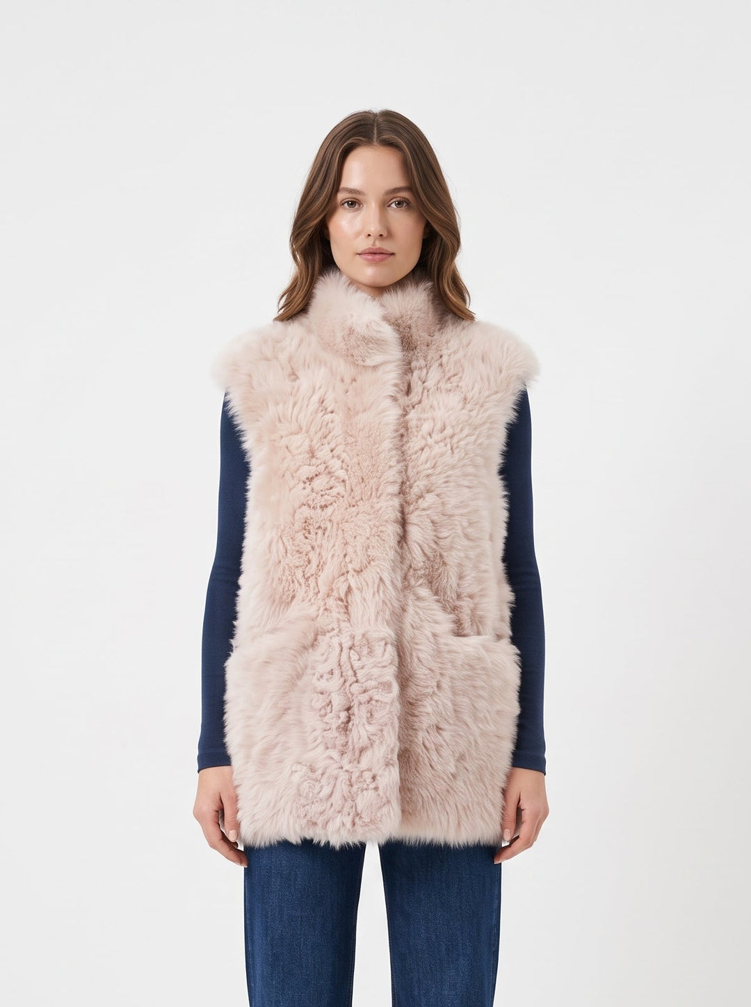 Jessica, 68 cm. -Krave - Ruskindslam - Damer - Lys Beige