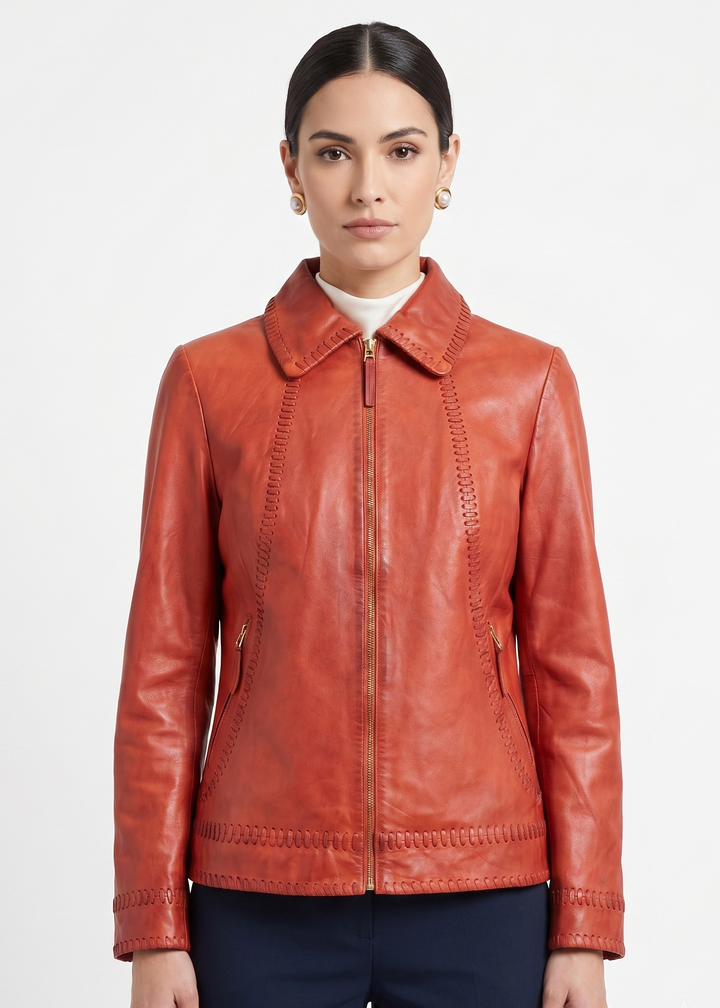 Ruby - Comfort, 60 cm. - Lamm Costa skinnjacka - Dam - Meru Röd