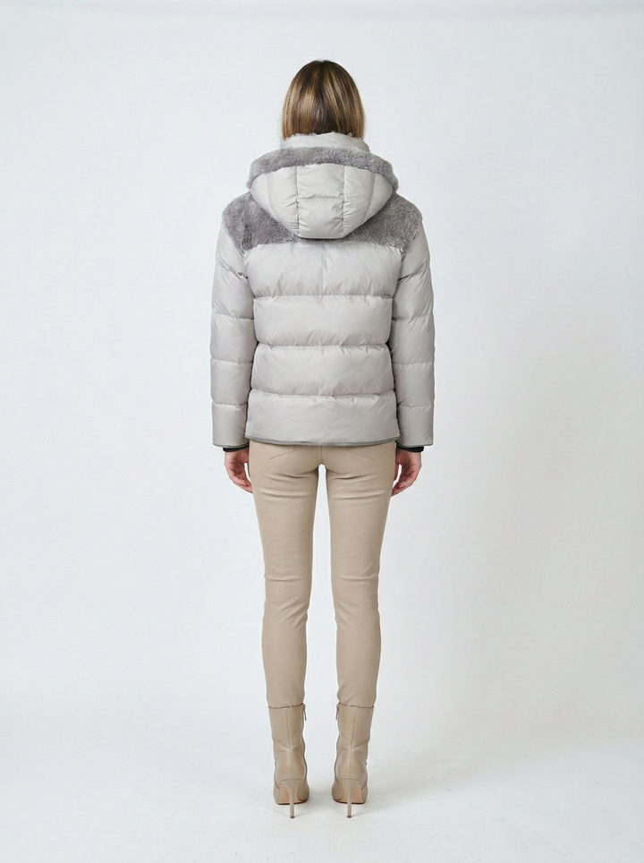 Jovina, 68 cm. - Down - Women - Grey