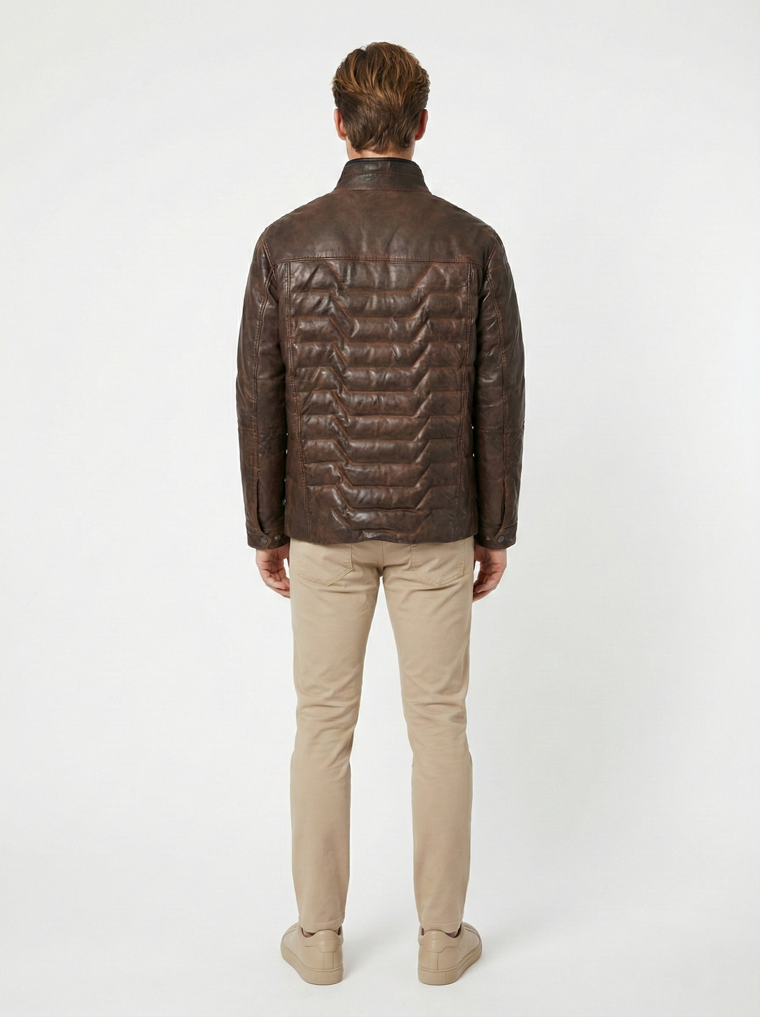 New Freddy - Lamb Leather - Man - Royal Brown