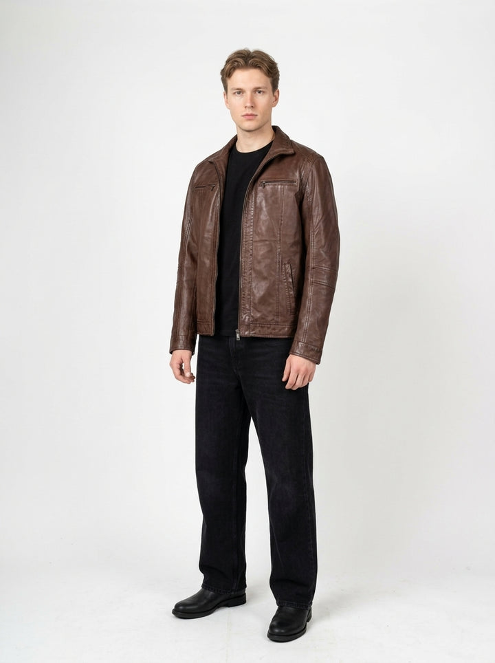 Marlow Lamb Polish Nappa Leather -Man Parker Cognac