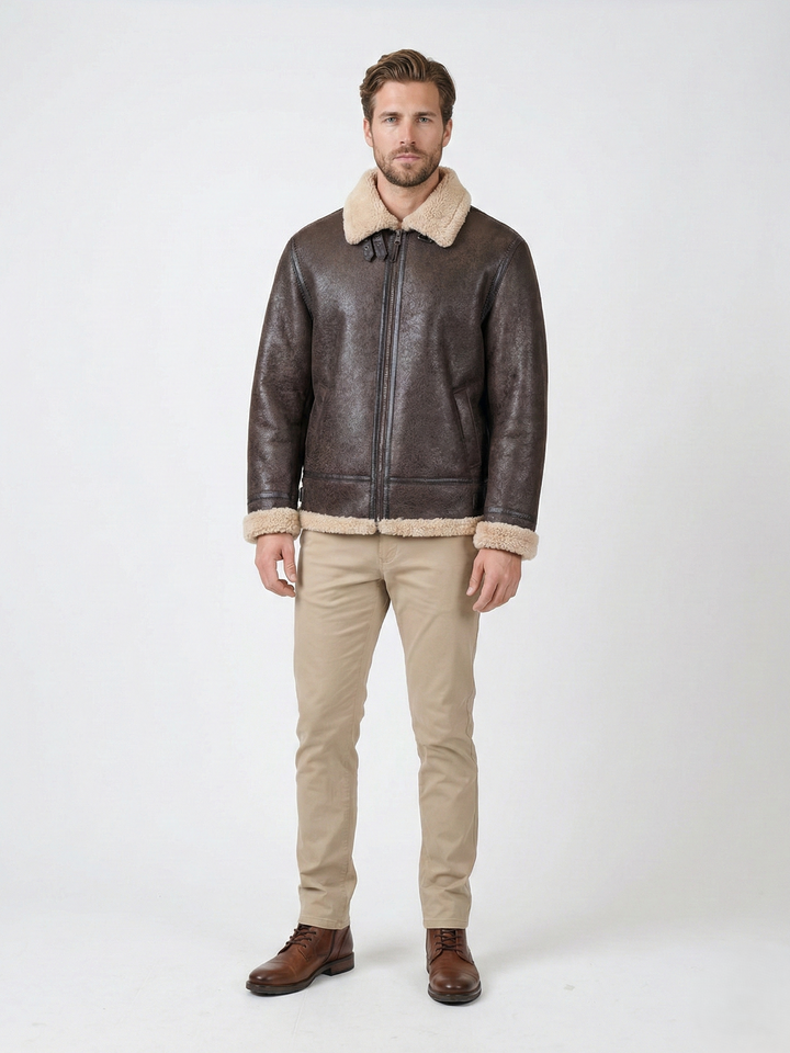 Elias, 68 cm. - Krave - Nappa Lamb Crack - Mand - Mørkebrun