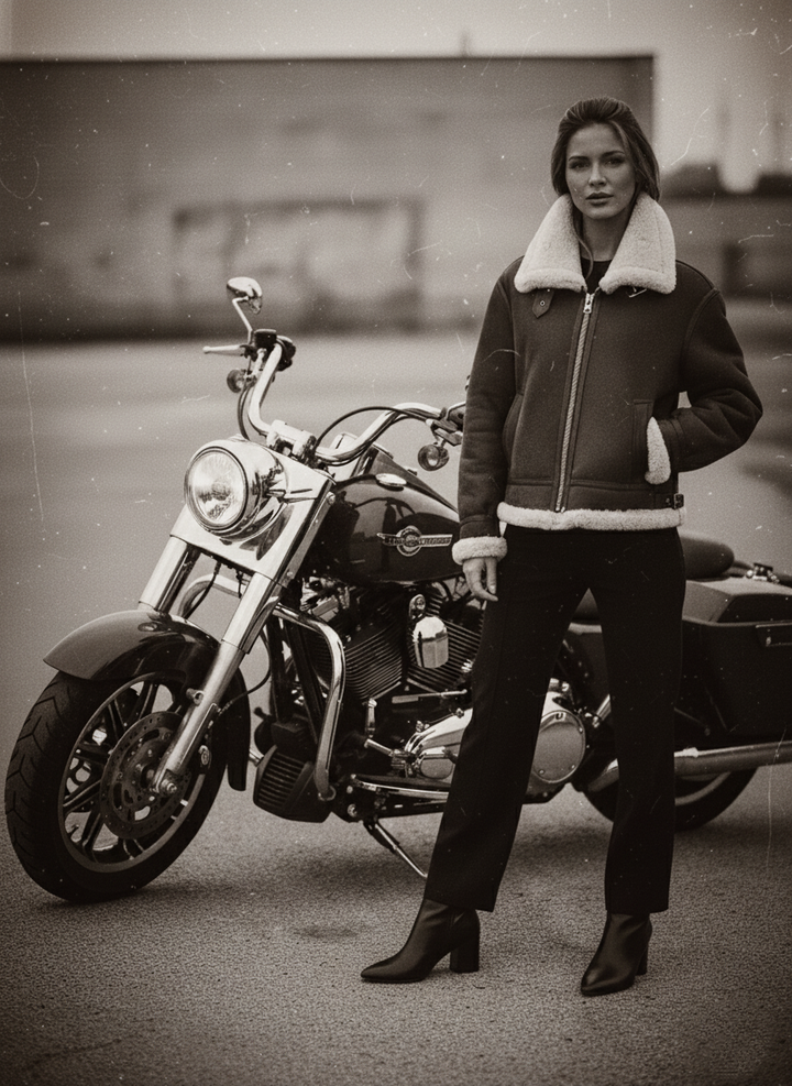 Javote, 60 cm. - Nappa Lamb Crack Washed -Damer - Mørkebrun