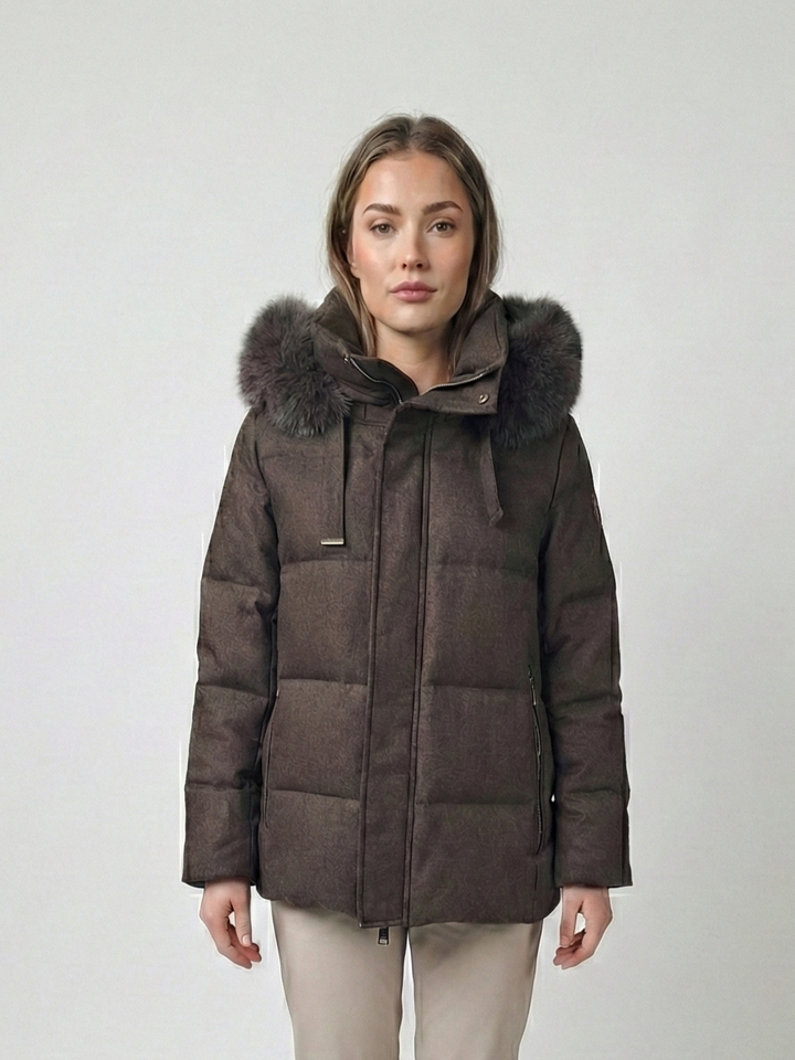 Jadaba, 65 cm. - Hætte - Dun - Damer - Brun