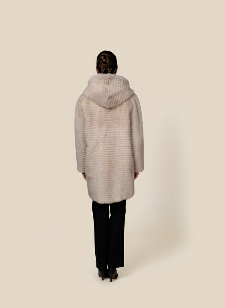 Norma, 90 cm. - Hood - Mink - Kvinner - Pearl