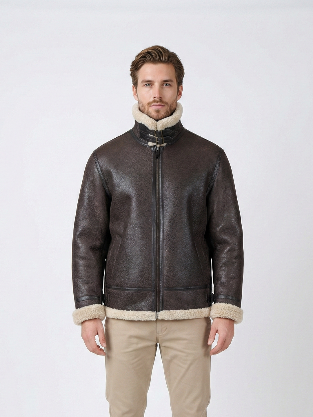 Elias, 68 cm. - Krave - Nappa Lamb Crack - Mand - Mørkebrun