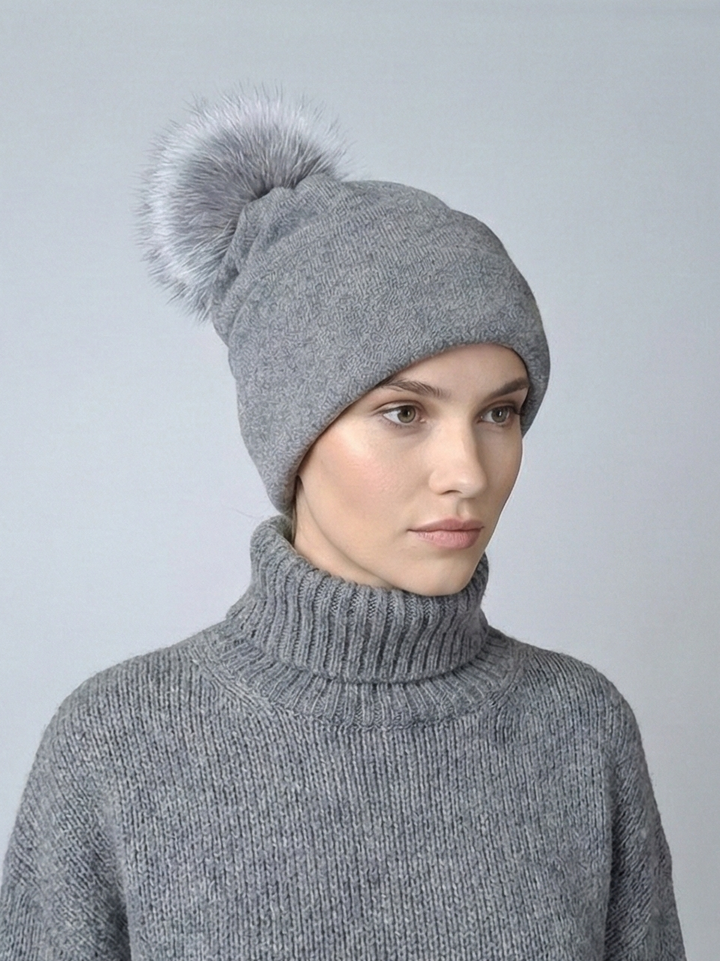 Jersey Beany Hat / Shawl - Accesories - Grey