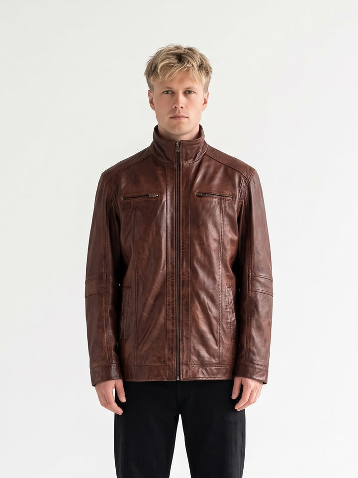 Big Marlow – Poliertes Lamm-Nappaleder – Herren – Kupferbraun