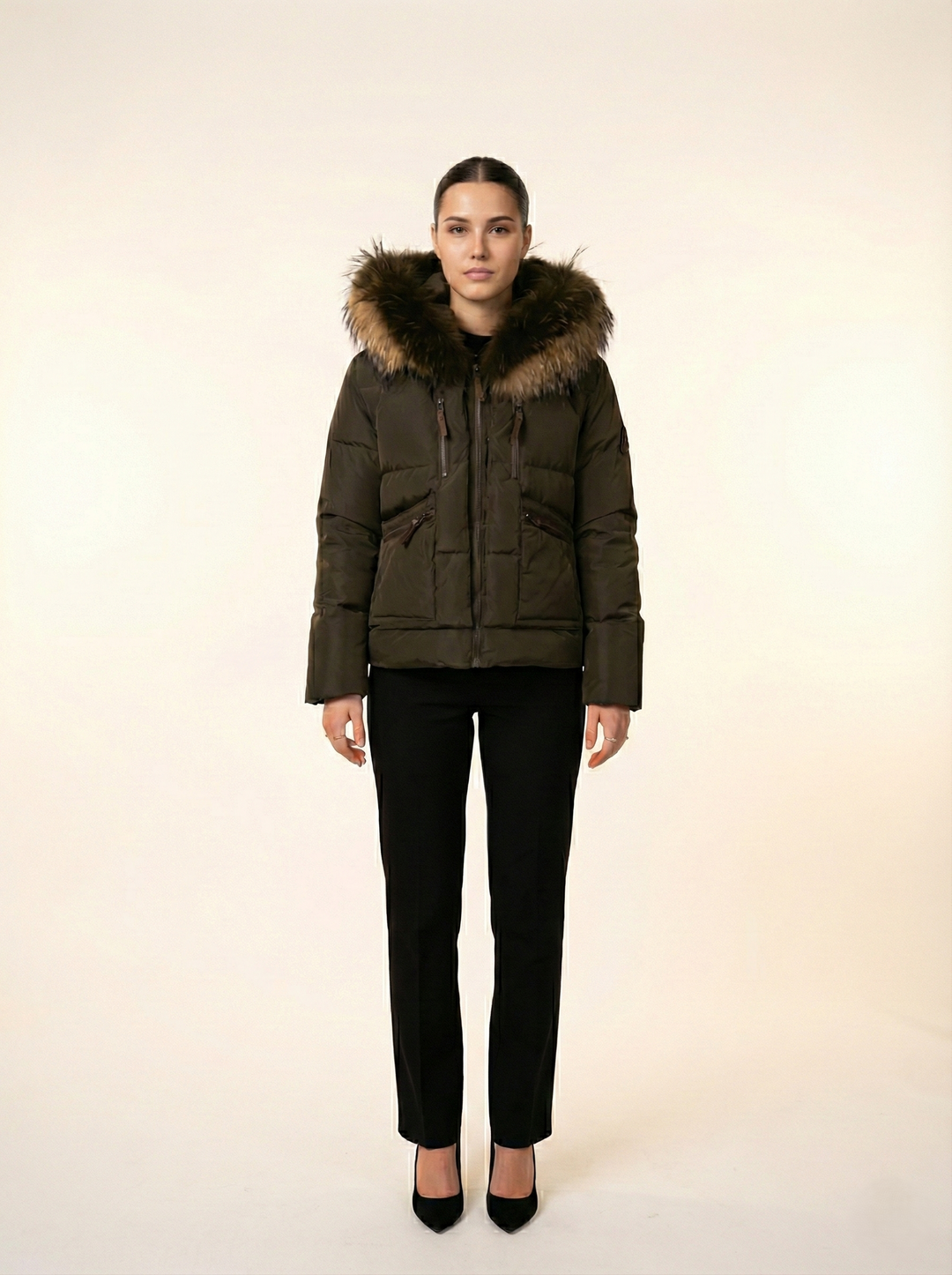 Fugge, 61 cm. - Kapuze - Daunen - Frauen - Armee