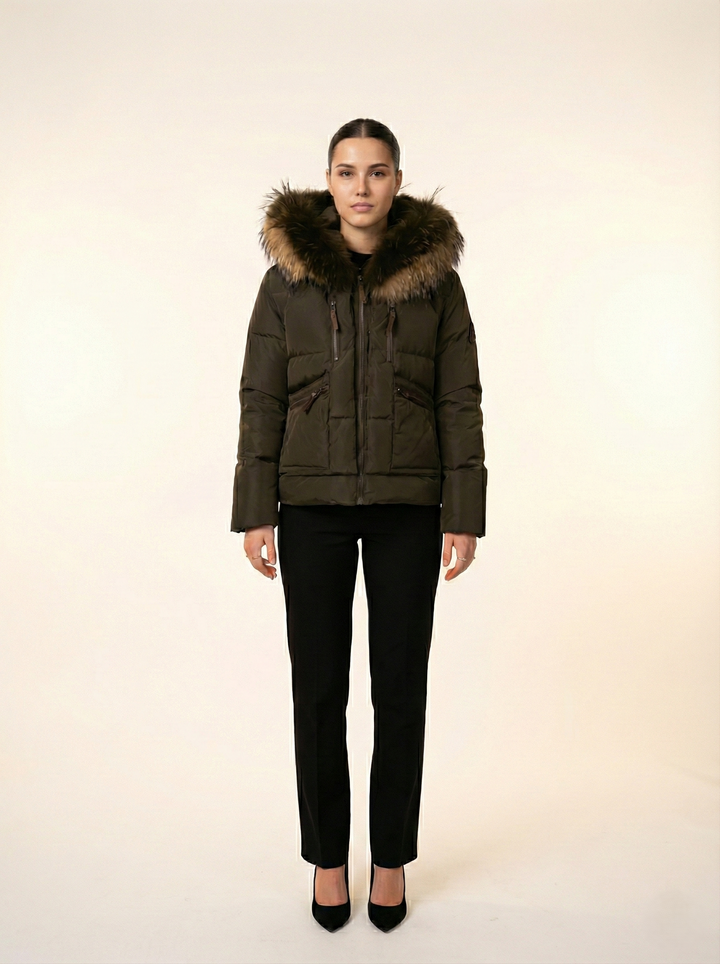 Fugge, 61 cm. - Kapuze - Daunen - Frauen - Armee