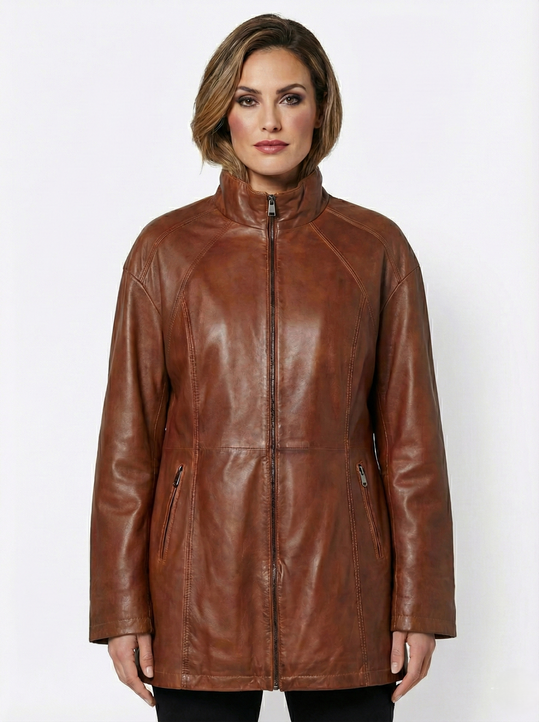 Pyril XL - Lamm Malli Läder - Dam - Mörk Cognac 