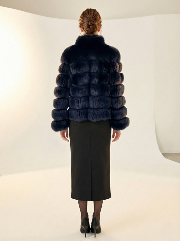 Virginia, 60 cm. - Blue Fox - Women - Black.