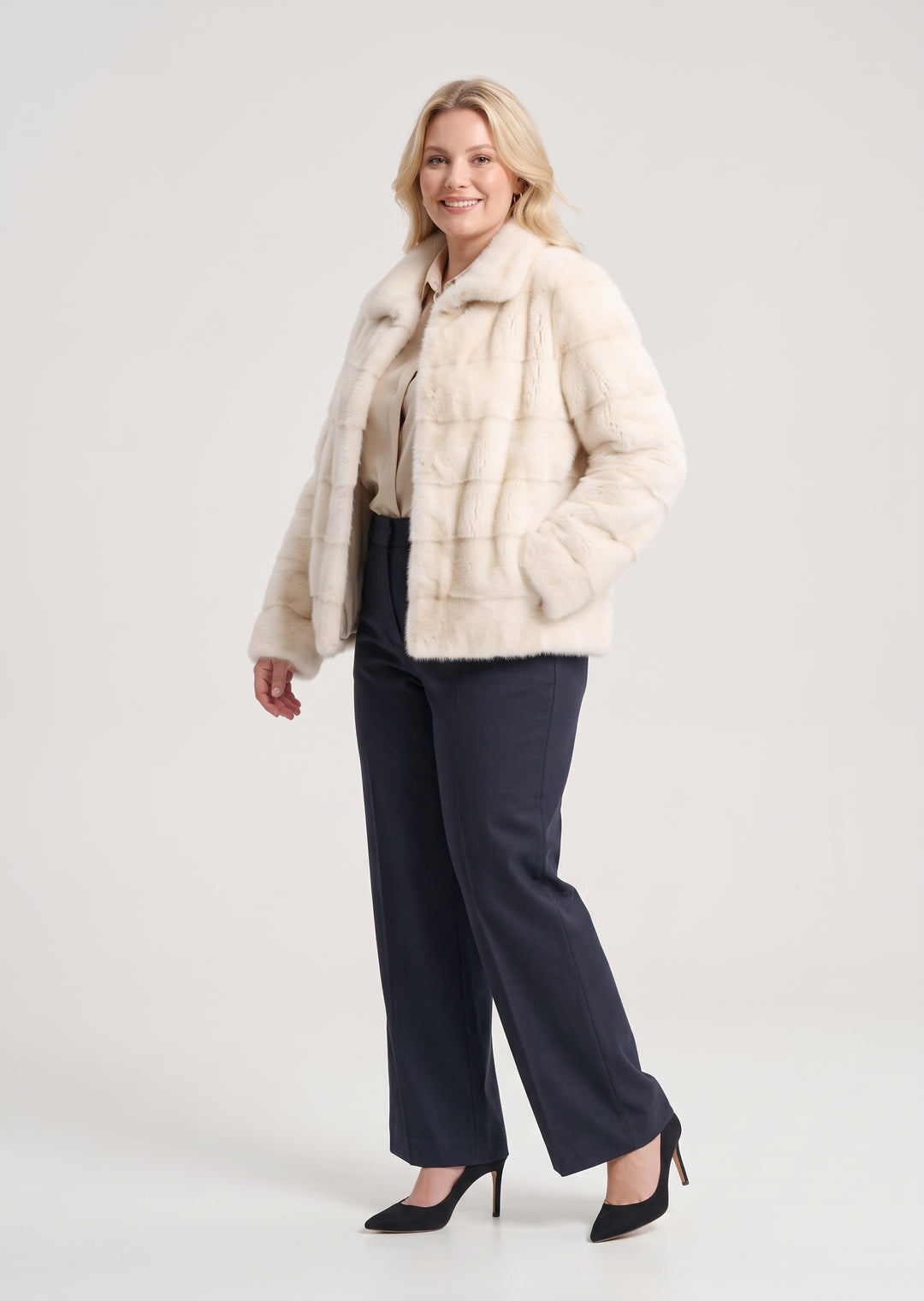 Olise, 60 cm. - Mink - Kvinner - Elfenben