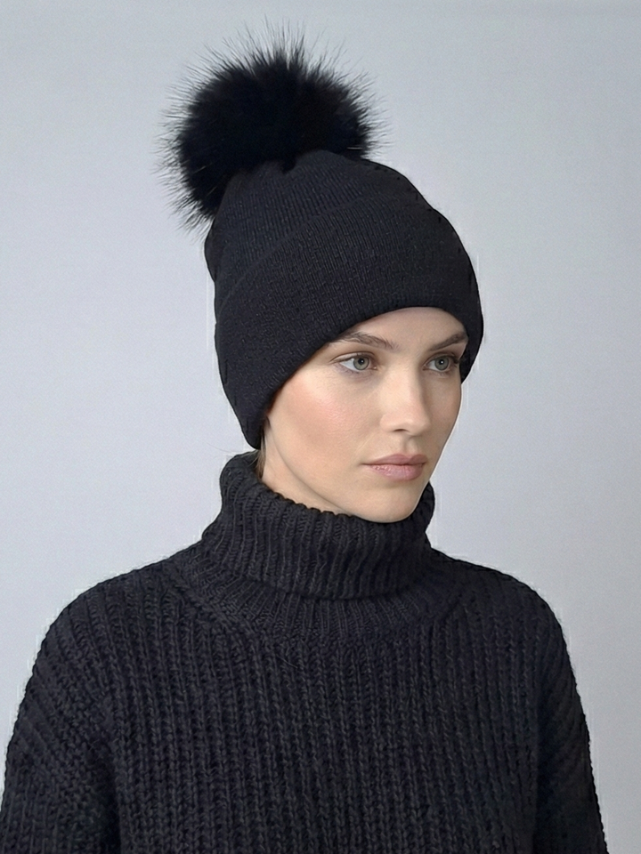 Jersey Beany Hat / Sjal - Tillbehör - Svart