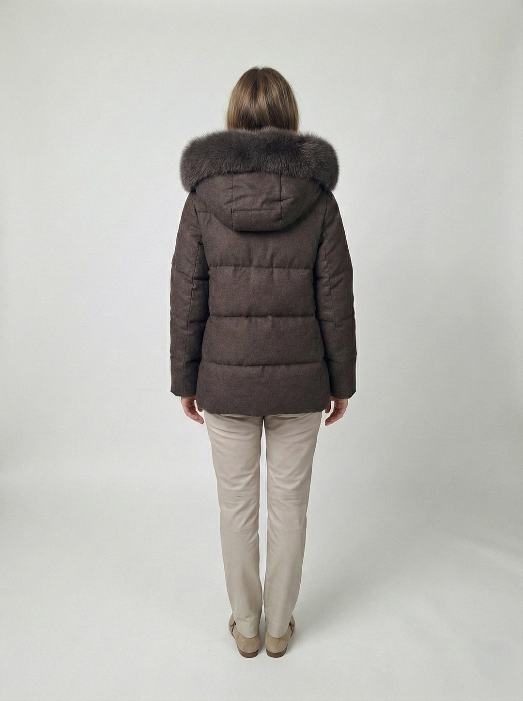 Jadaba, 65 cm. - Hætte - Dun - Damer - Brun