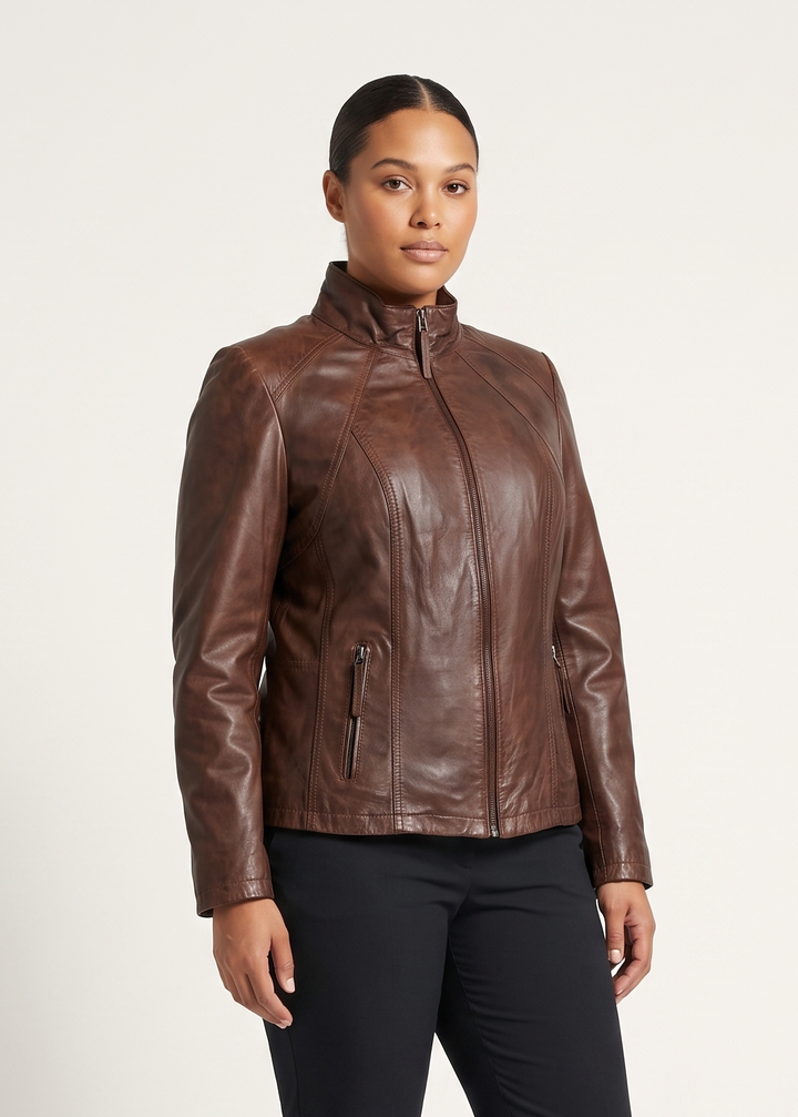P 14-02 - Comfort - Lamb Boss Leather - Dame - Parker Cognac