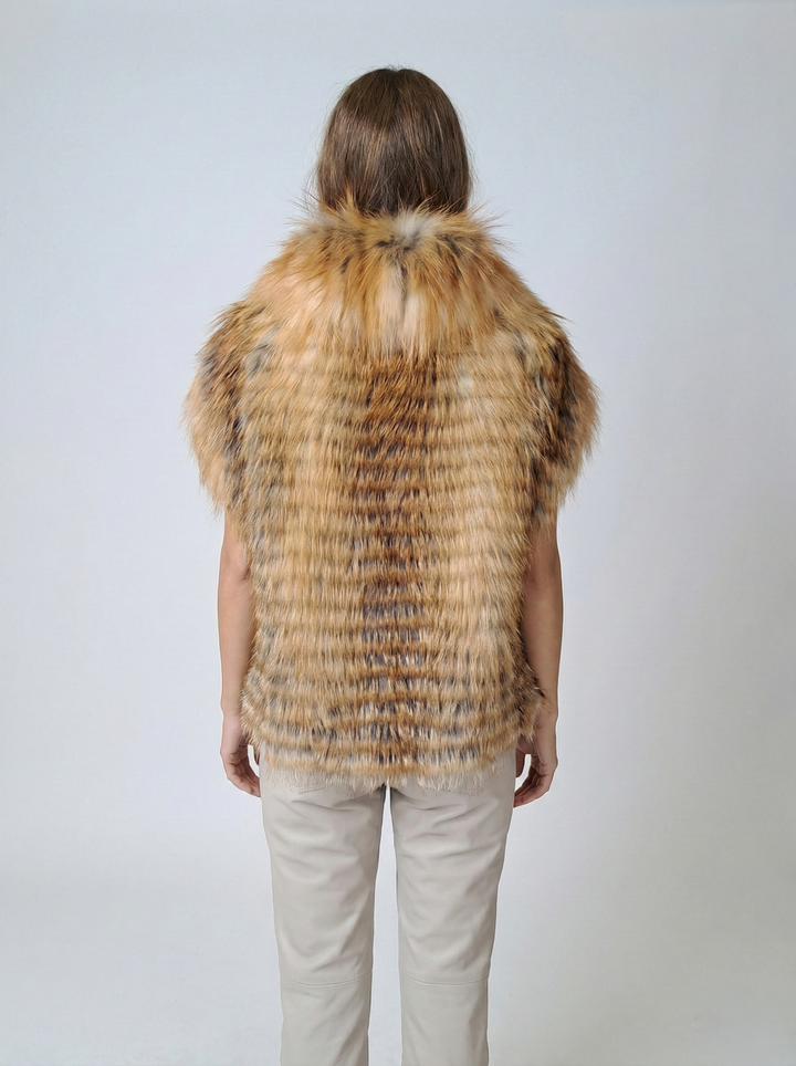 Juvigny Vest, 55 cm. - Collar Red Fox - Women Natural