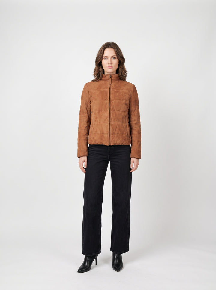 Alma, 62 cm. - Ziegenveloursleder - Damen - Sand