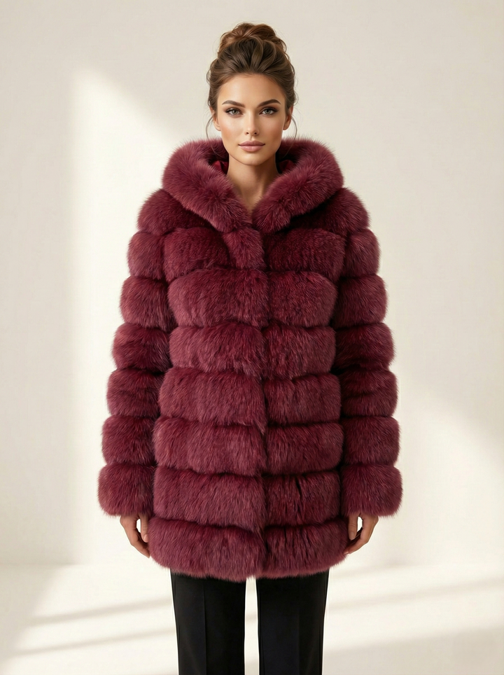 Petrovski, 80 cm. - Hood - Blue Fox - Kvinner - Plum