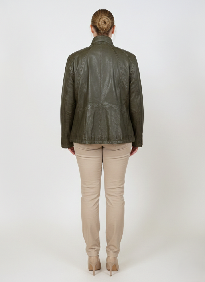 Sille XL, 70 cm. - Lamlæder - Kvinder - Oliven