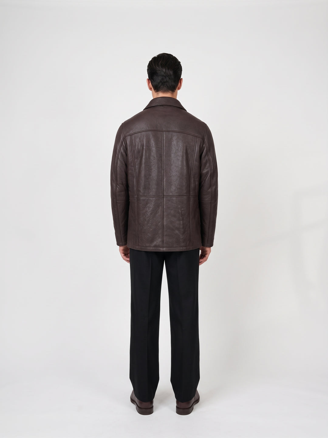 Kamil, 80cm Nappa Lamb Crack - Man Dark Brown