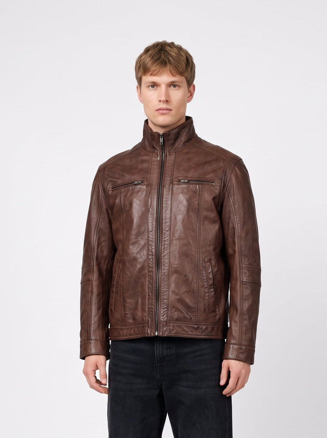 Marlow Lamb Polish Nappa Leather -Man Parker Cognac