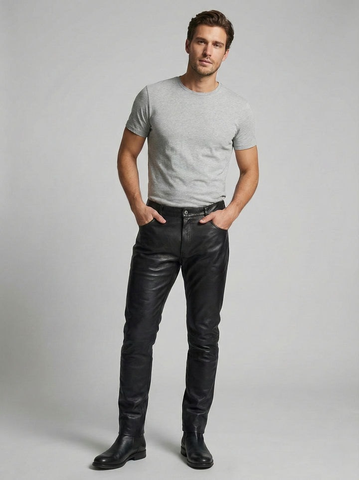 Jack - Büffellederhose - Herren - Dunkelbraun