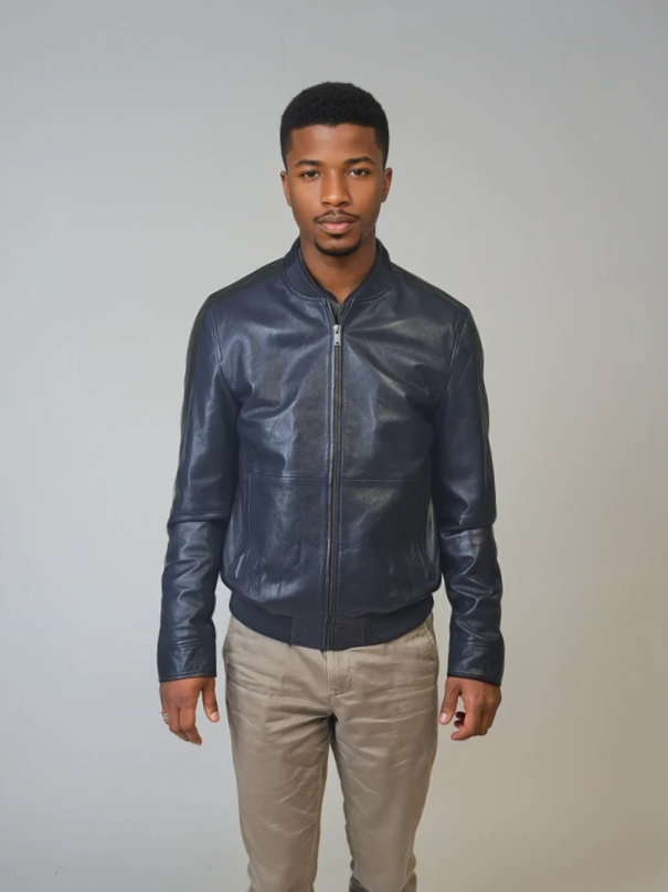 Benn - Lamb Thick Dace Leather -Man - Navy