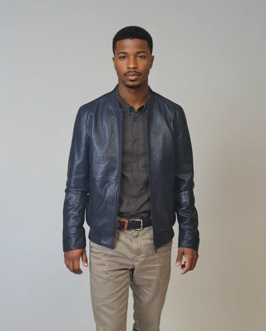 Benn - Lamb Thick Dace Leather -Man - Navy