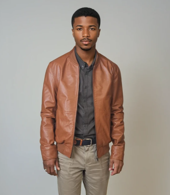 Benn - Lamb Thick Dace Leather -Man - Cognac