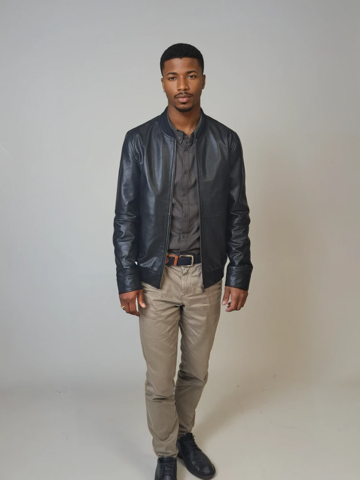 Benn - Lamb Thick Dace Læder - Man - Sort