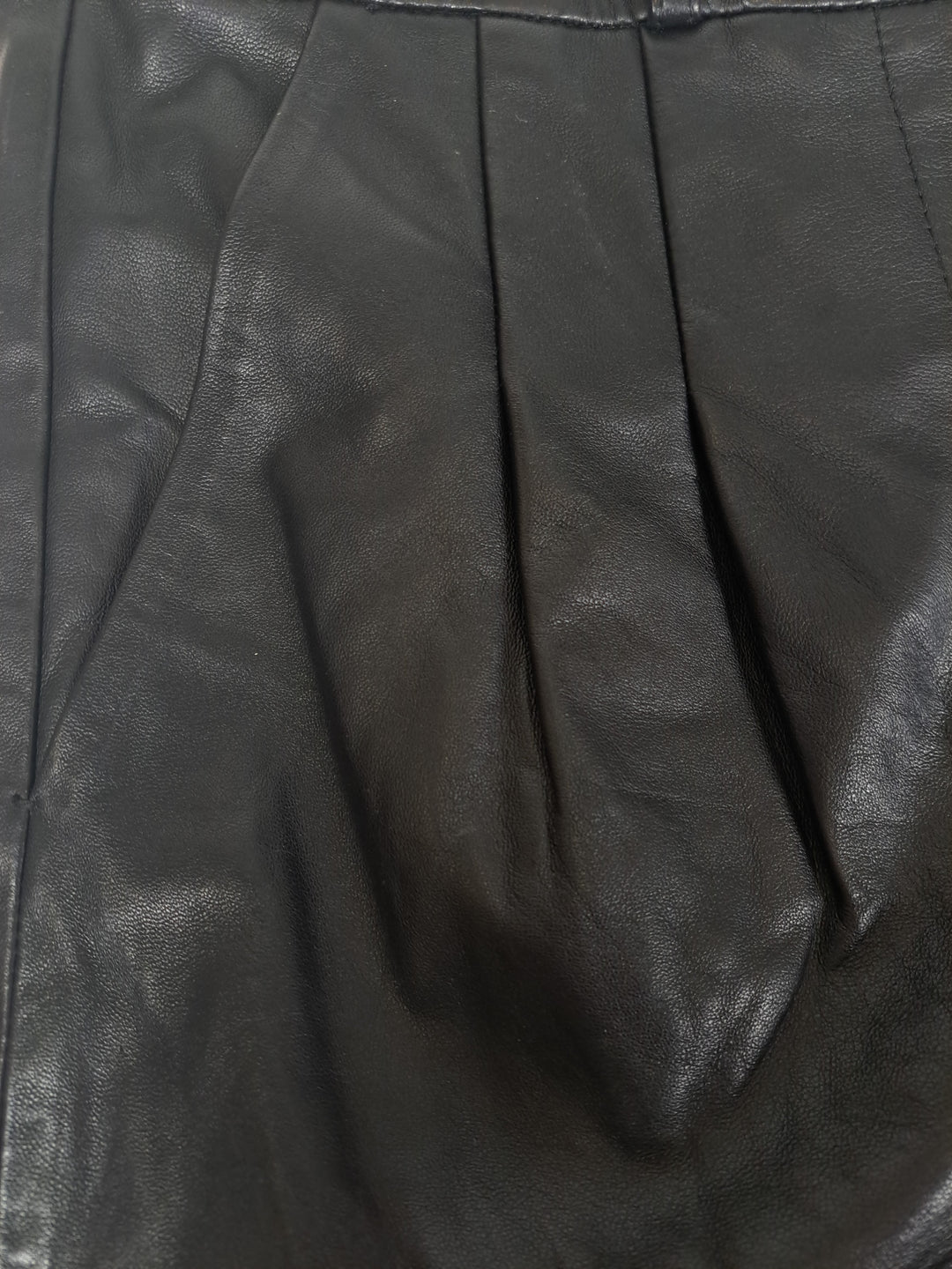 Marina Shorts – dickes Dace-Lammleder – Damen – Schwarz