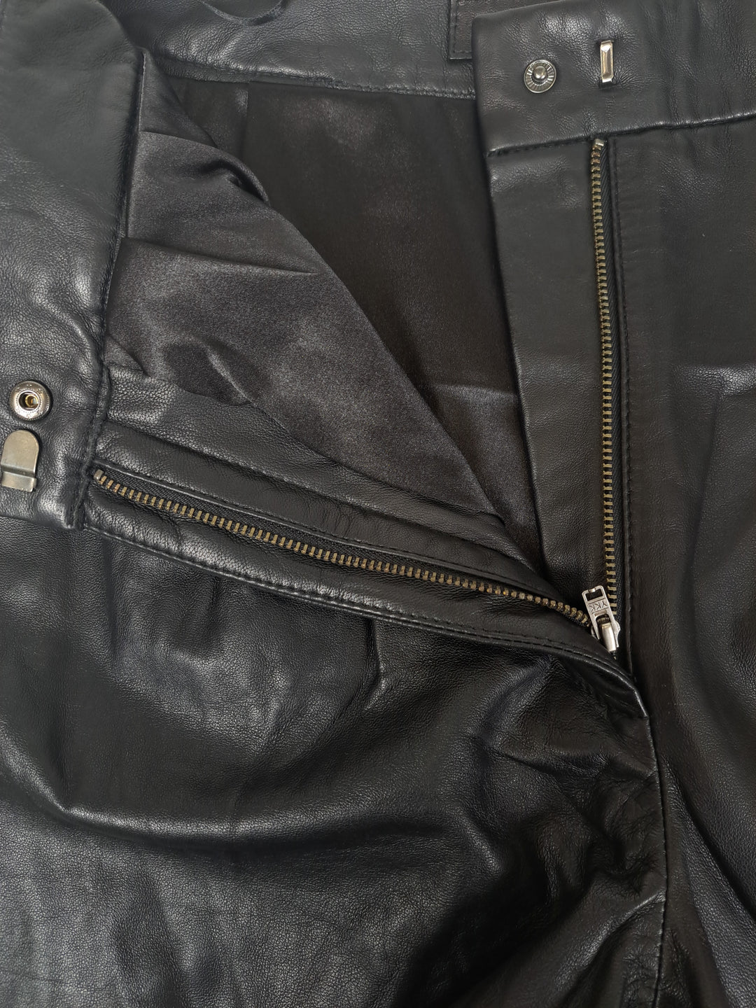 Marina Shorts – dickes Dace-Lammleder – Damen – Schwarz